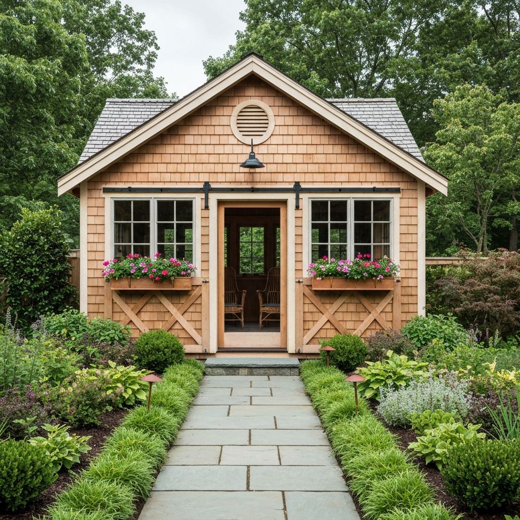 Garden shed construction Nashwaaksis Fredericton - Cedar studio with skylights