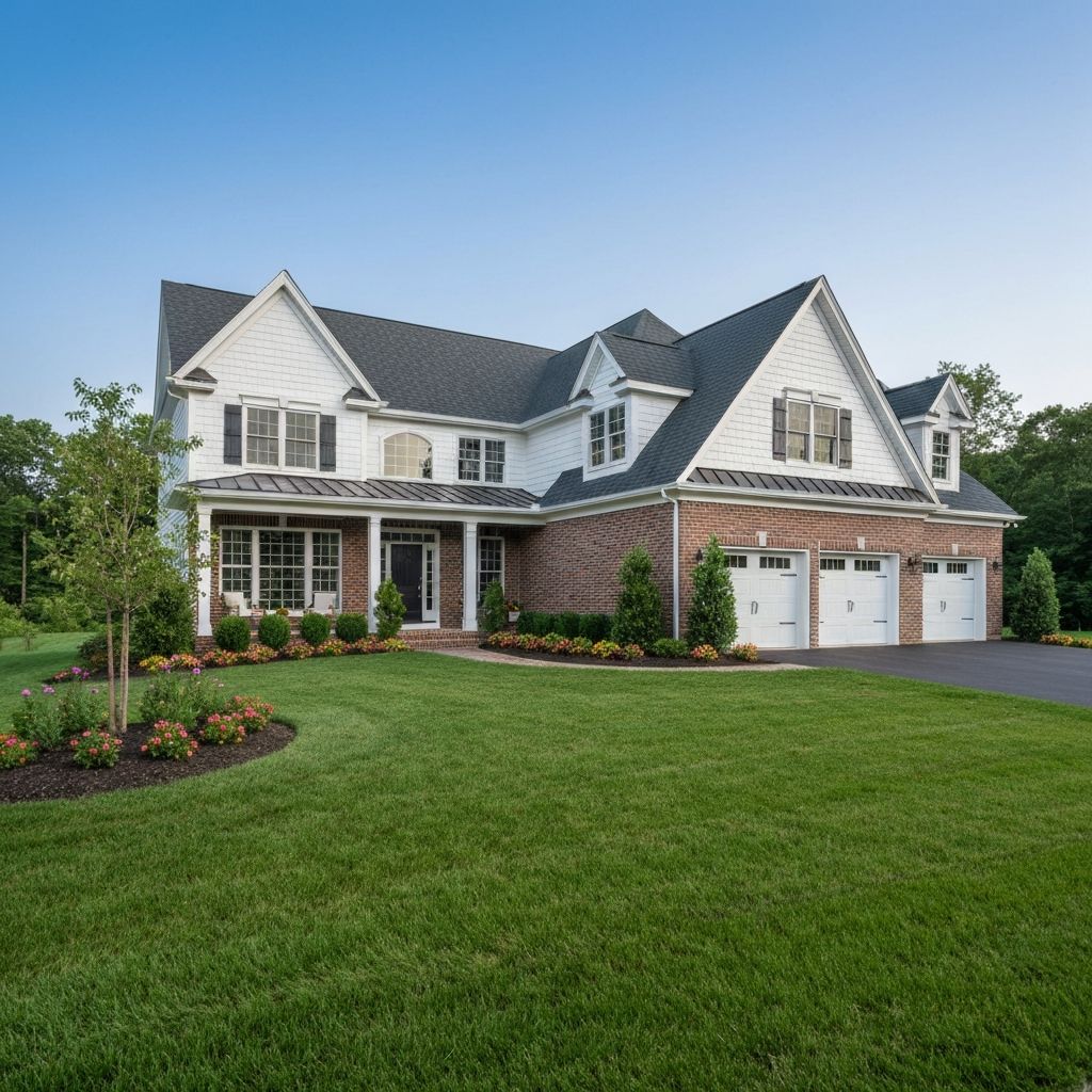 Custom home builder Oromocto NB - Colonial estate with three-car garage